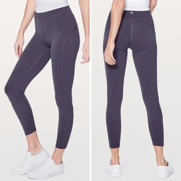 Lululemon In Movement 7/8 Tight Everlux 25" Inseam in Dusty Purple, Size 14 - Picture 6 of 8